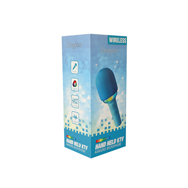 Doppler Rainbow Karaoke Mavi Mikrofon