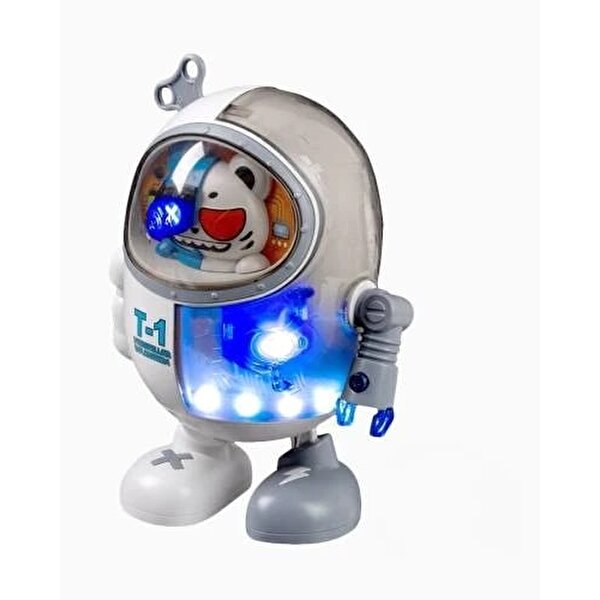 Işıklı Müzikli Robot Kedi T-1A Beyaz