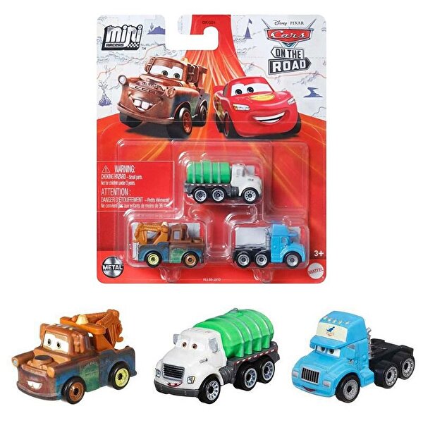 Cars Mini Karakter Arabalar Üçlü Paket HLL66