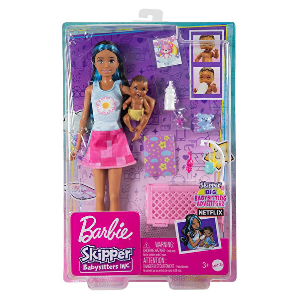 Barbie Bebek Bakıcısı Bebeği ve Aksesuarları Oyun Setleri HJY34