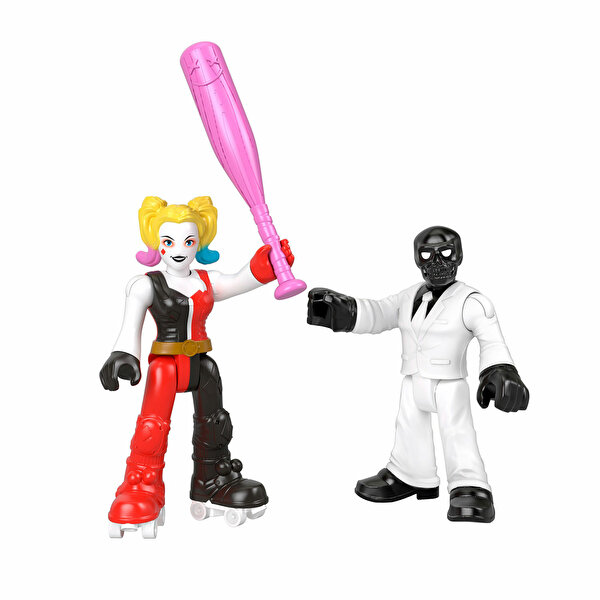 Imaginext DC Super Friends Aksiyon Figürleri Harley Quinn ve Black Mask GKJ67