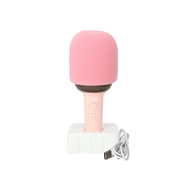 Doppler Rainbow Karaoke Pembe Mikrofon
