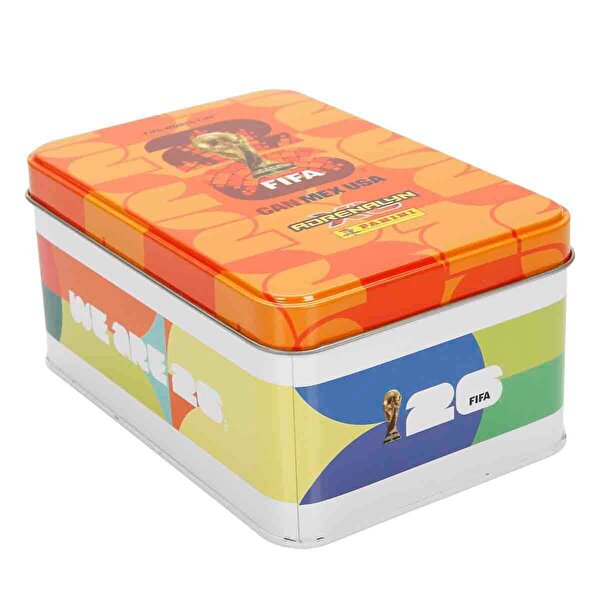 FIFA World Cup 2026 Adrenalyn XL Trading Card Metal Kutu Turuncu