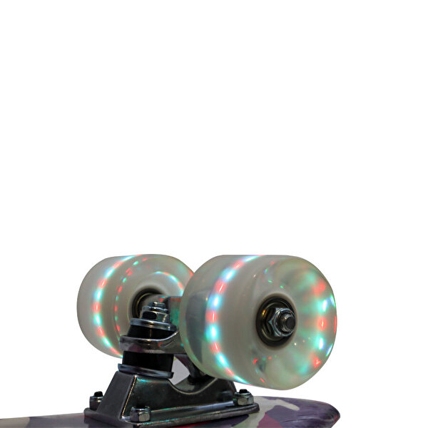 Işıklı Kaykay GT60 Beyaz-Karikatür