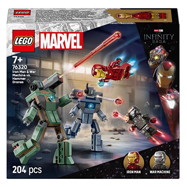 LEGO Marvel Iron Man ve War Machine Hammer İnsansız Hava Araçlarına Karşı 76320