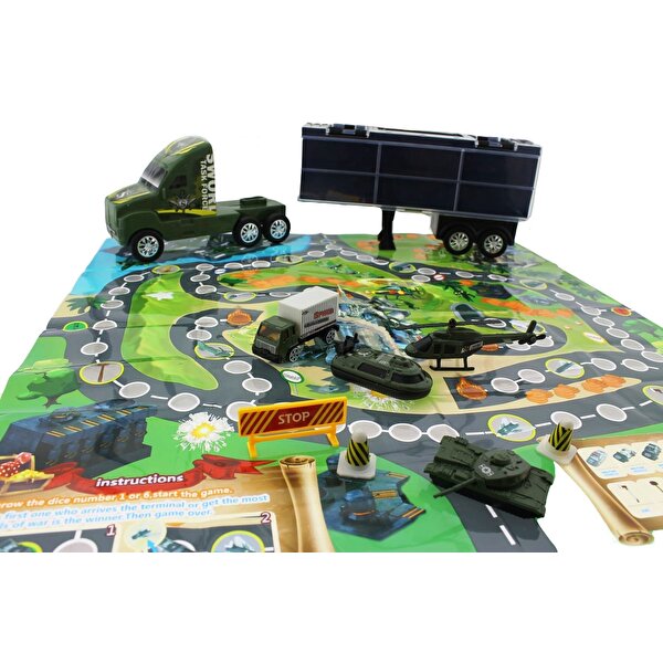 Taşınabilir Die Cast Metal Araçlı Askeri Kamyon BA 139D