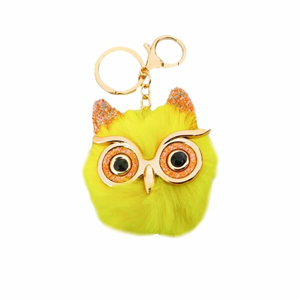 Baykuş Peluş Anahtarlık Sarı