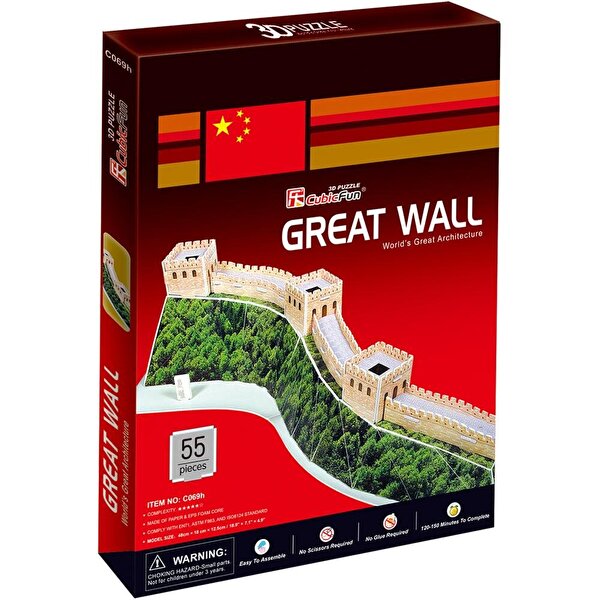 Cubic Fun 3D Puzzle 55 Parça Çin Seddi