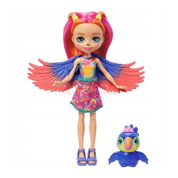 Enchantimals Popüler Karakter Bebekler Trippi Toucan ve Canopy HRX83