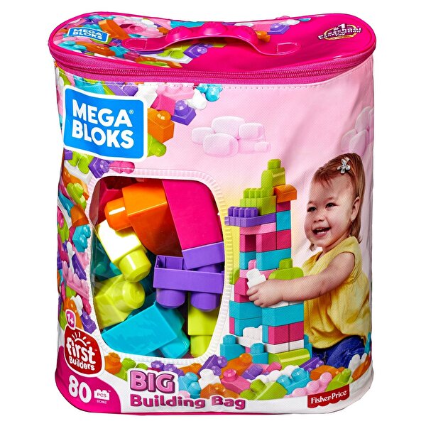 Mega Bloks First Builders 80'li Blok Torbaları Pembe DCH62