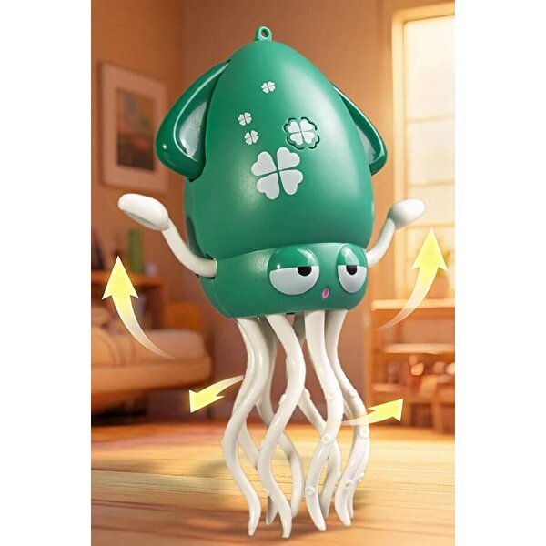 Dansçı Kali Müzikli Işıklı Hareketli Ahtapot Yeşil