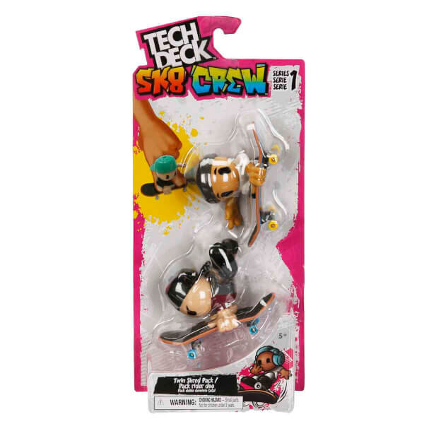 Tech Deck SK8 Crew Figürlü Parmak Kaykayı 2’li Set 4