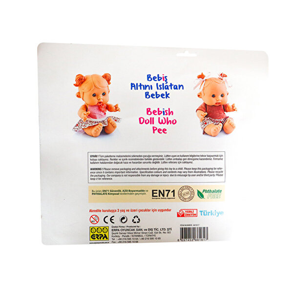 Altını Islatan Sesli Bebeğim 26 Cm