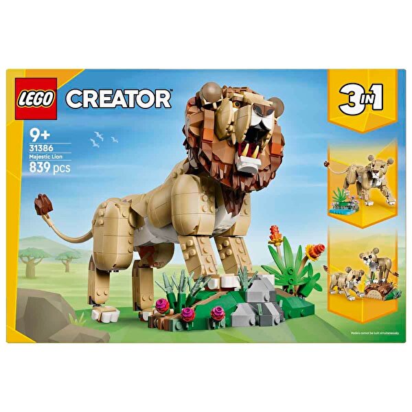 LEGO Creator 3’ü 1 Arada Vahşi Hayvanlar: Görkemli Aslan 31386