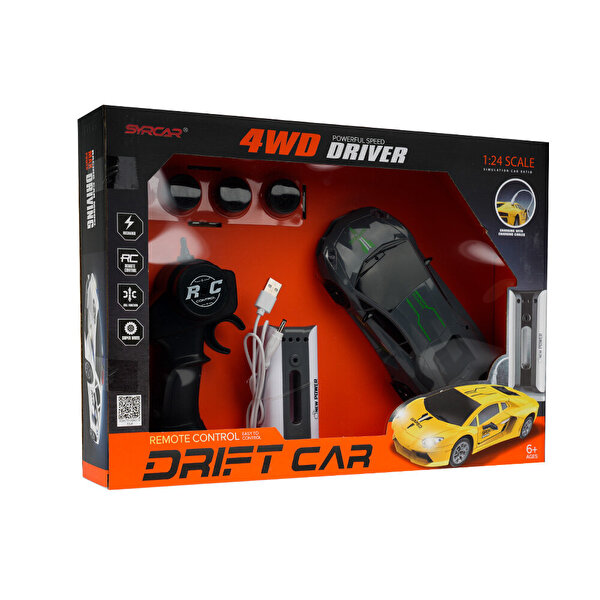 Şarj İstasyonlu Uzaktan Kumandalı Drift Gri Araba