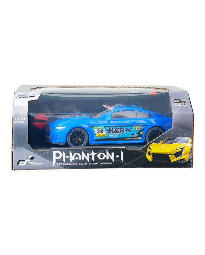 Full Fonksiyon Pilli 1:22 Ölçek Uzaktan Kumandalı Mavi Yarış Arabası