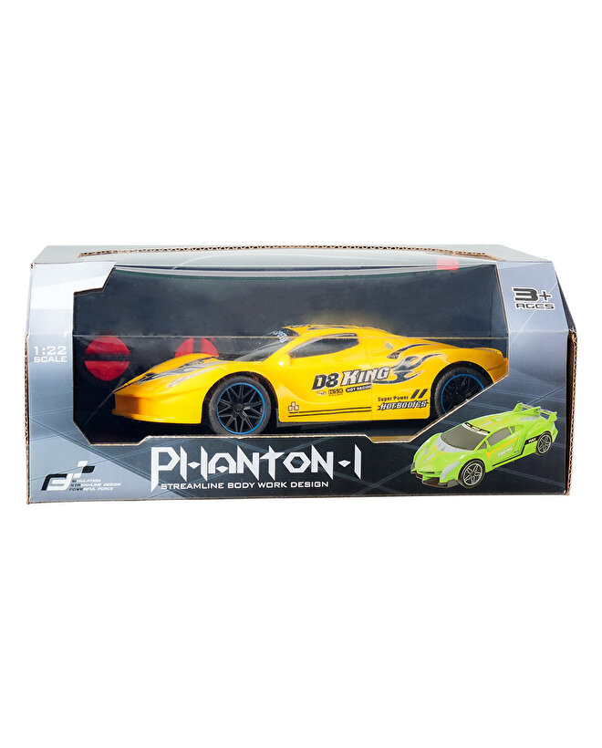 Full Fonksiyon Pilli 1:22 Ölçek Uzaktan Kumandalı Sarı Araba