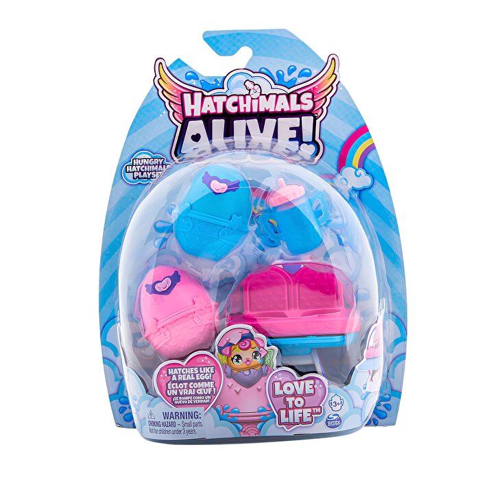 Hatchimals Alive Mama Sandalyesi Pembe Mavi Biberon