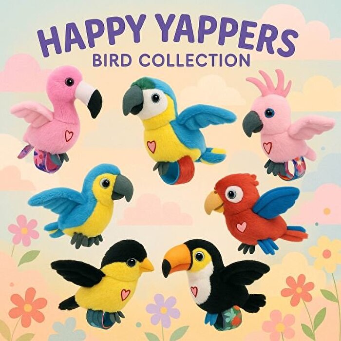 Happy Yappers Slap Bant Kırmızı Konuşan ve Taklit Eden Papağan