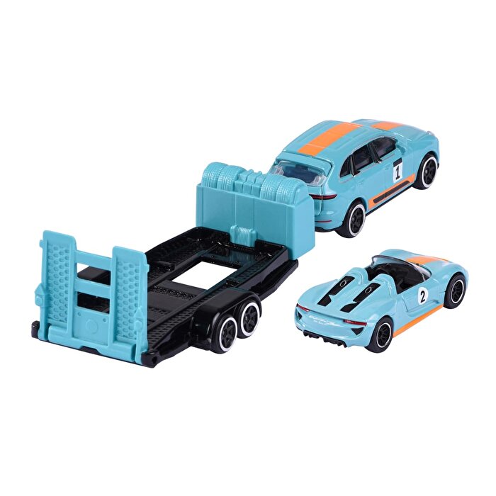 Porsche Deluxe Trailer 3’lü Set Porsche Cayenne Turbo S E-Hybrid + Porsche