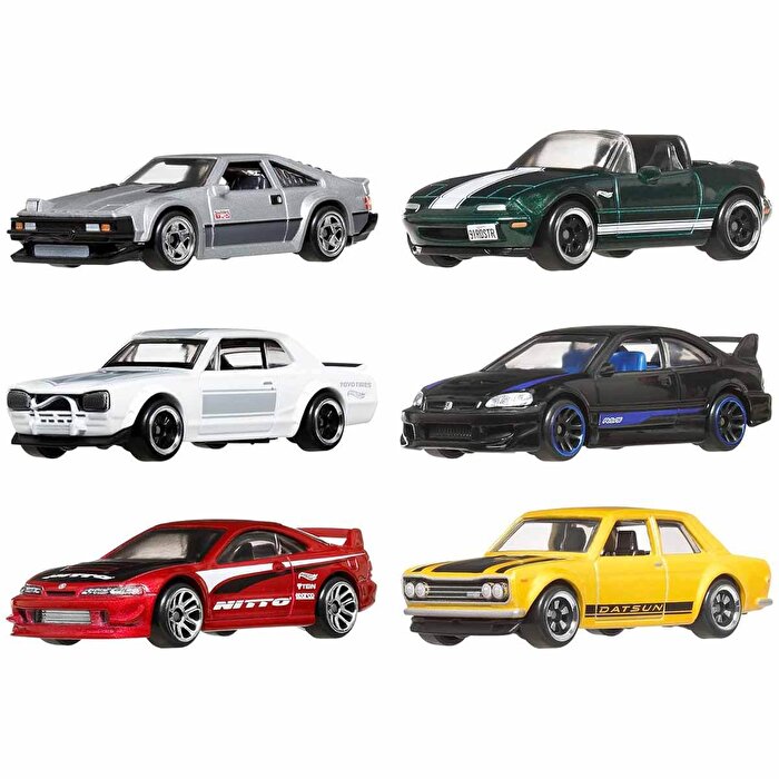 Hot Wheels Japon Temalı 1:64 6’lı Araba Seti JBY77