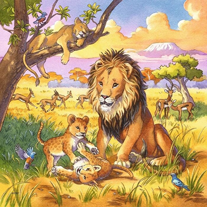 Ravensburger Wild Animals Puzzle 49x3 Parça