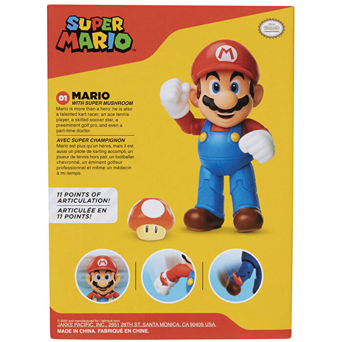 Ni̇ntendo Super Mari̇o Fi̇gürü Mari̇o 10 Cm