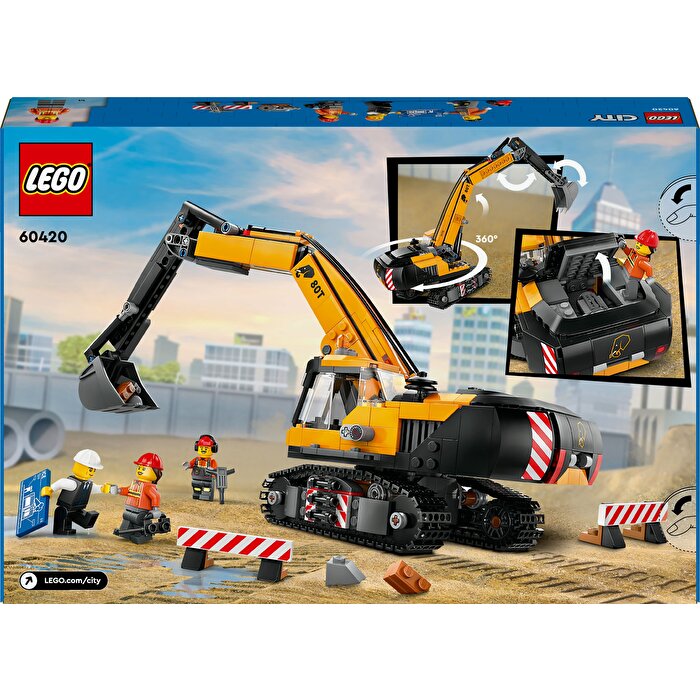LEGO City Sarı İnşaat Ekskavatörü 60420