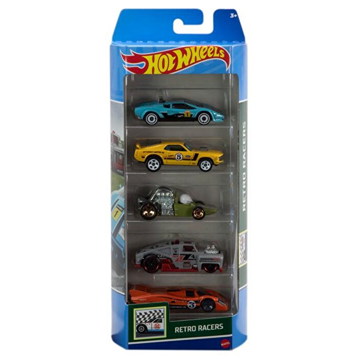 Hot Wheels Beşli Araba Seti Retro Racers HTV50