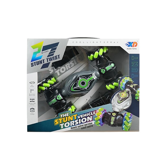 Bileklik Kumandalı Şarjlı Stunt Car Twist Akrobat Araba Yeşil