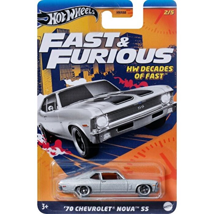 Hot Wheels Fast & Furious Temalı Arabalar 70 Chevrolet Nova SS HRW42