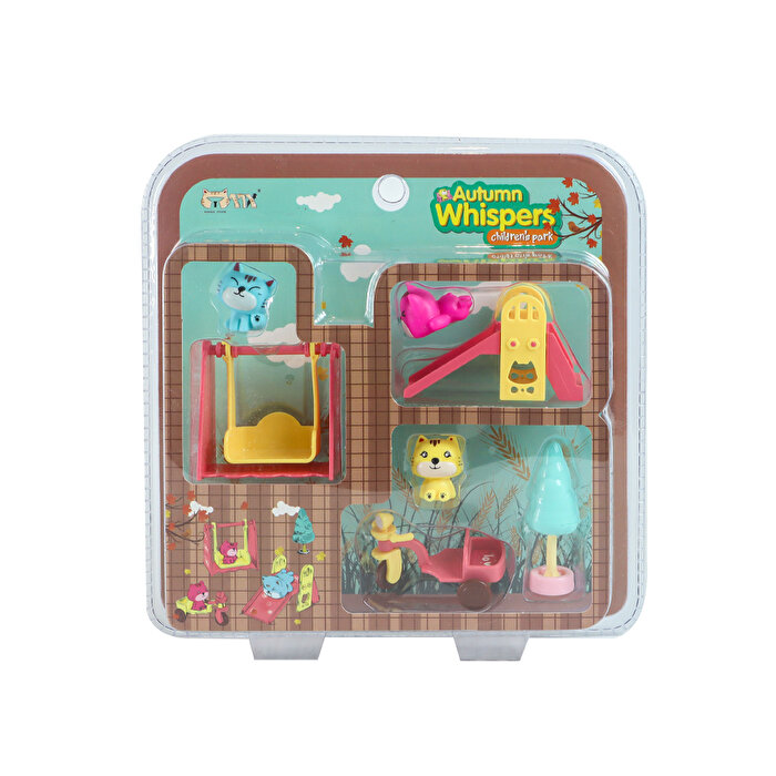 Sevimli Kedi Kaydırak Mavi Ağaçlı HY-078D