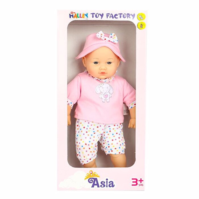 Asia Baby Toz Pembe Şapkalı 40 Cm