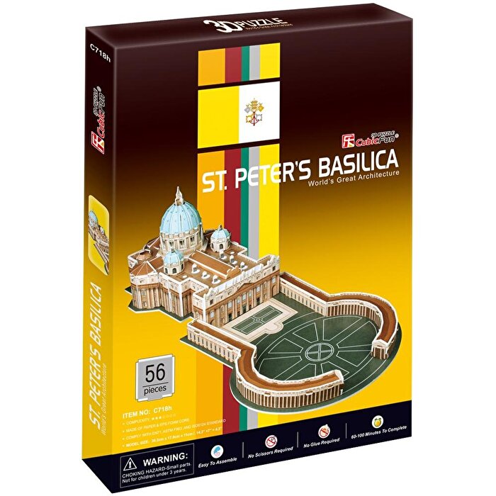 Cubic Fun 3D Puzzle St. Peter's Basilica Vatikan İtalya