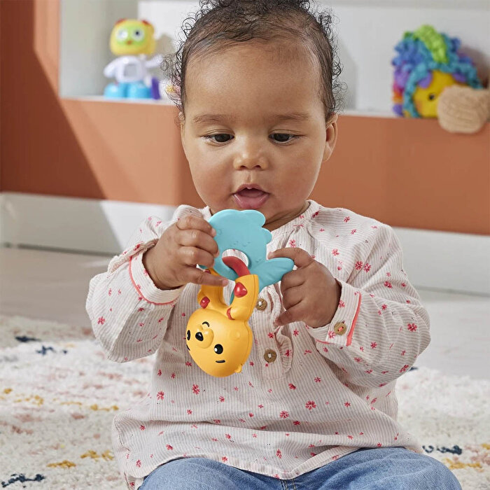Fisher Price Eğlenceli Dostlar Dişlik ve Çıngıraklar Teething Time Otter HKD69