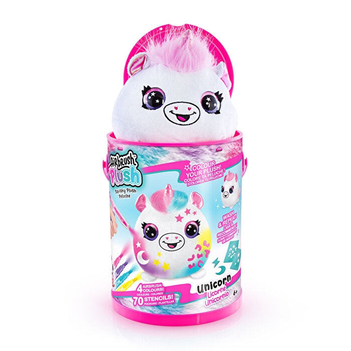 Airbrush Plush Sürpriz Squishy Paint Bucket Unicorn