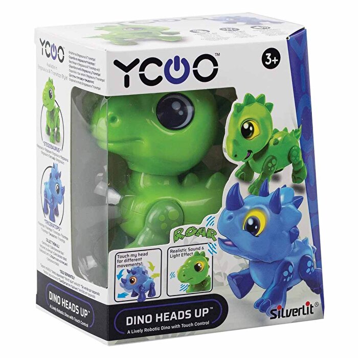 Silverlit Sesli ve Işıklı Elektronik Robot Dino Heads Up Yeşil