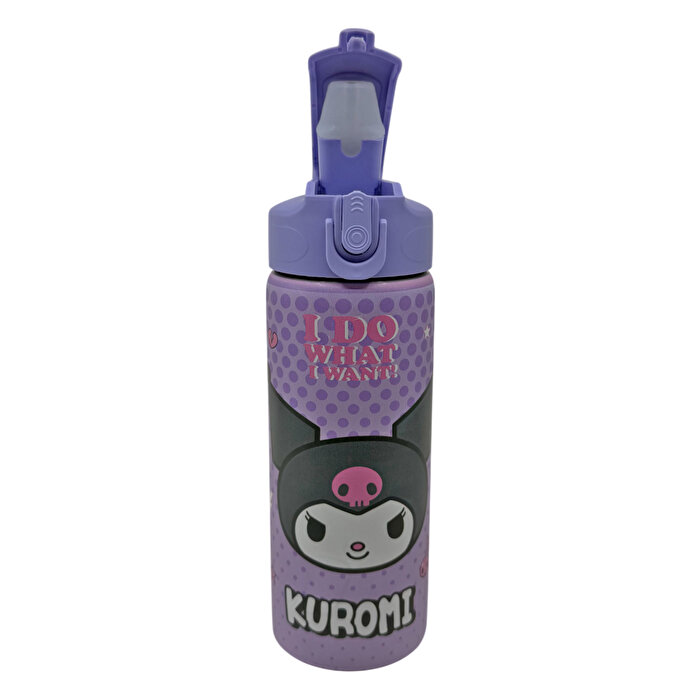 Kuromi Çelik Pembe Matara 600 Ml