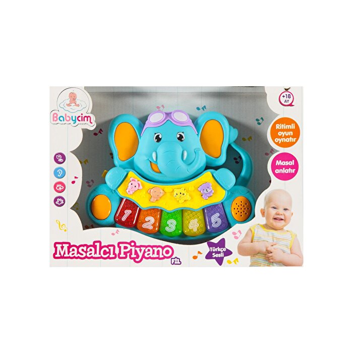 Türkçe Fil Masalcı Piyano Mavi