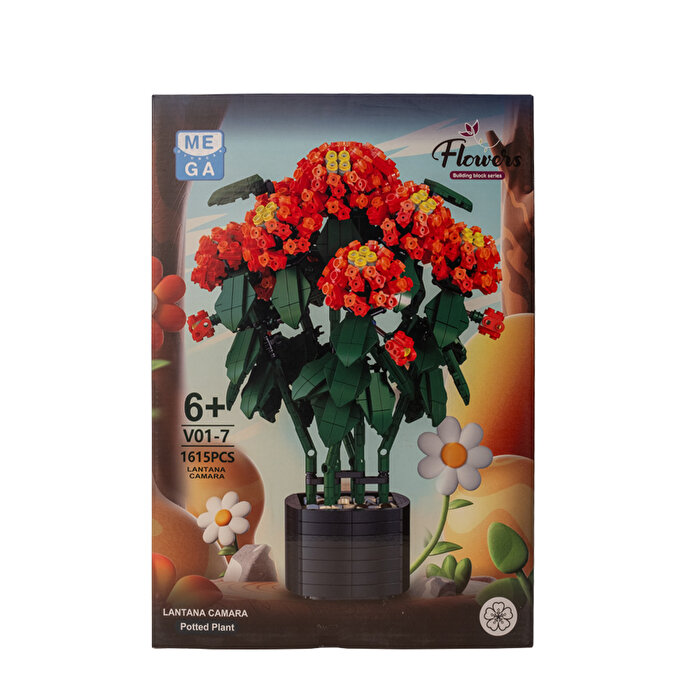Mega Blok Çiçek Lantana (Çalı Minesi) 1615 Parça