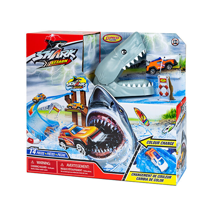 Express Wheels Renk Değiştiren Arabalı Köpekbalığı Saldırısı Oyun Seti