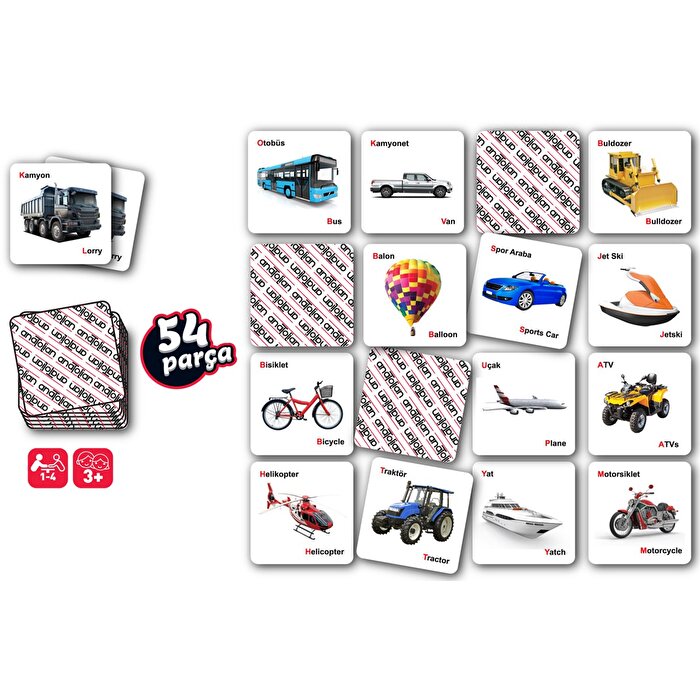 E.Memo Taşıtlar Hafıza Oyunu