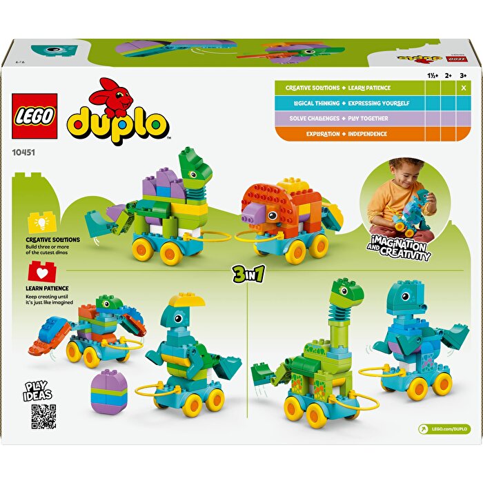 LEGO Duplo 3’ü 1 Arada Tekerlekli Dinozorlar 10451