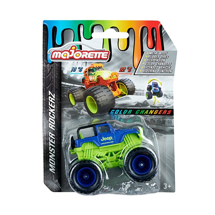 Majorette Monster Rockerz Renk Değiştiren Araçlar Jeep Wrangler