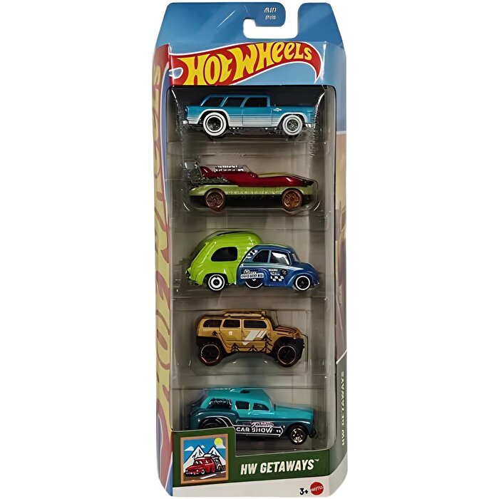 Hot Wheels Beşli Araba Seti HW Getaways JBJ77