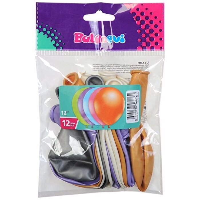 Metalik Karışık 12 li Balon