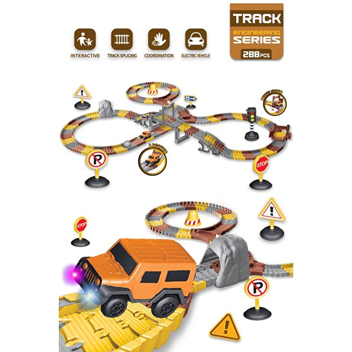 İnşaat Tracks Yol Set 288 Parça