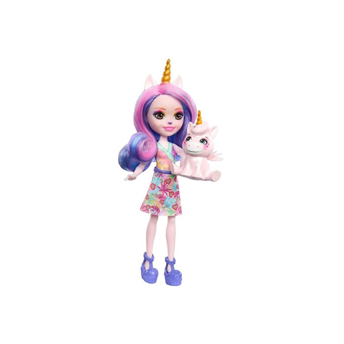 Enchantimals Popüler Karakter Bebekler Ulia Unicorn ve Pacifica HRX84