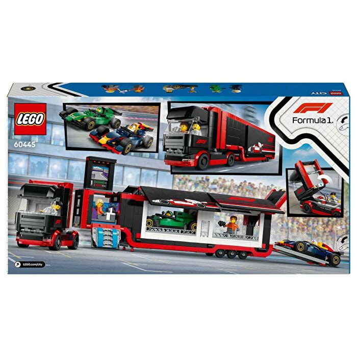 LEGO City RB20 ve AMR24 F1 Arabalı F1 Kamyonu 60445