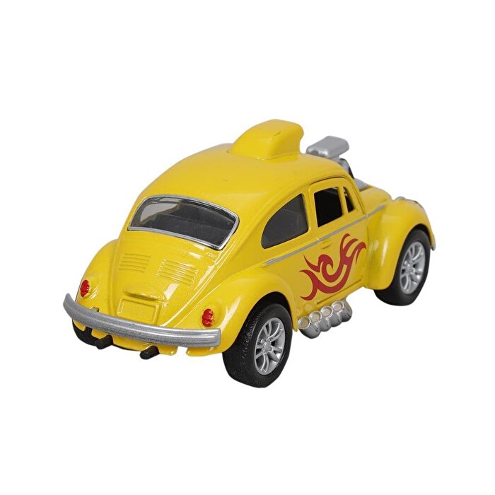 Işıklı Metal Çek Bırak Motorlu Tosbağa Sarı